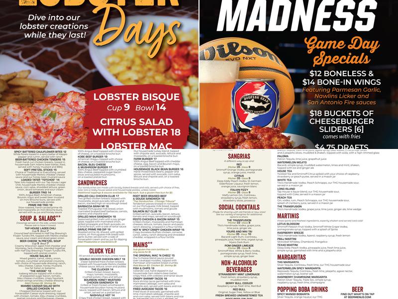 Tap House Grill Menu