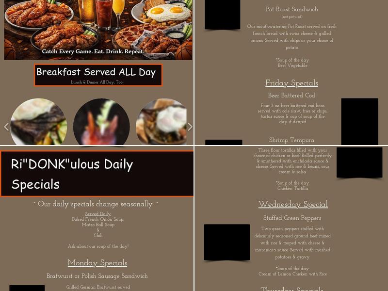 Donkey Inn Menu