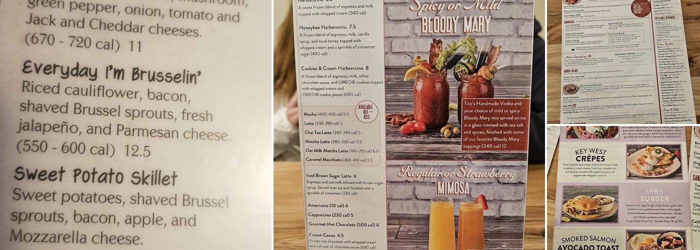 Egg Harbor Cafe Menu