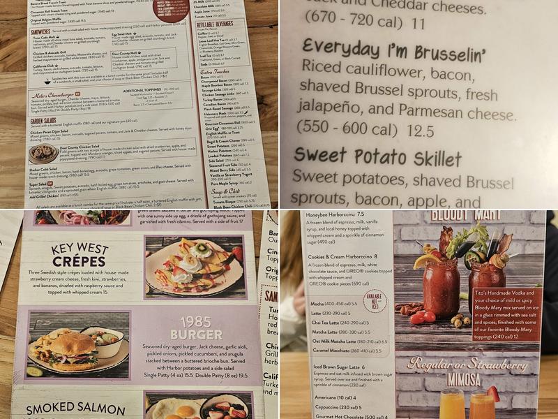 Egg Harbor Cafe Menu