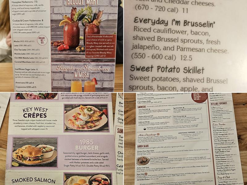 Egg Harbor Cafe Menu