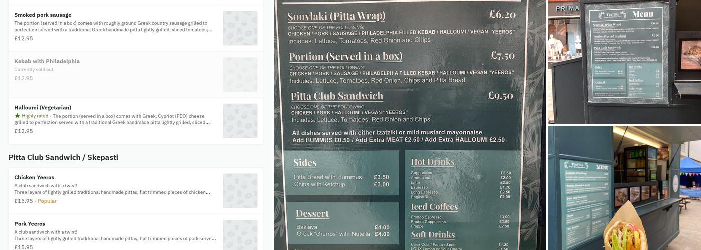 The Pitta Menu