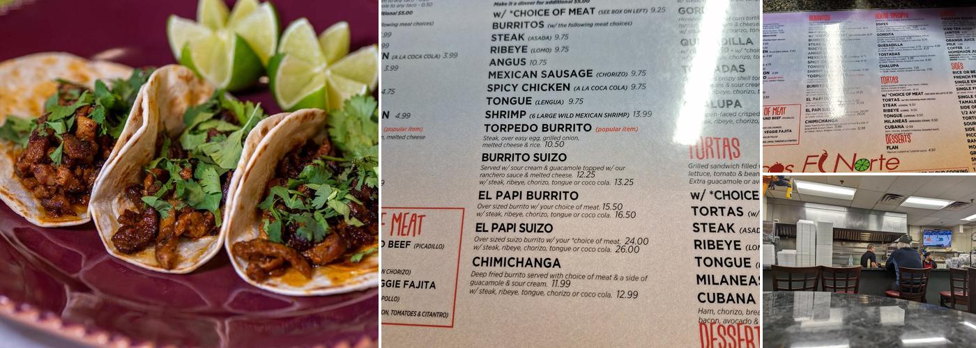 Tacos El Norte Menu