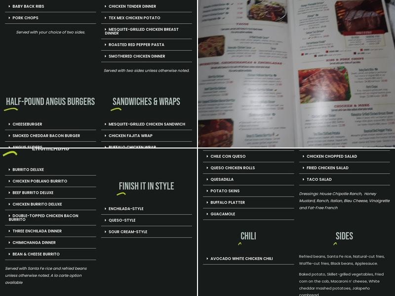 Tumbleweed Tex Mex Grill & Margarita Bar Menu