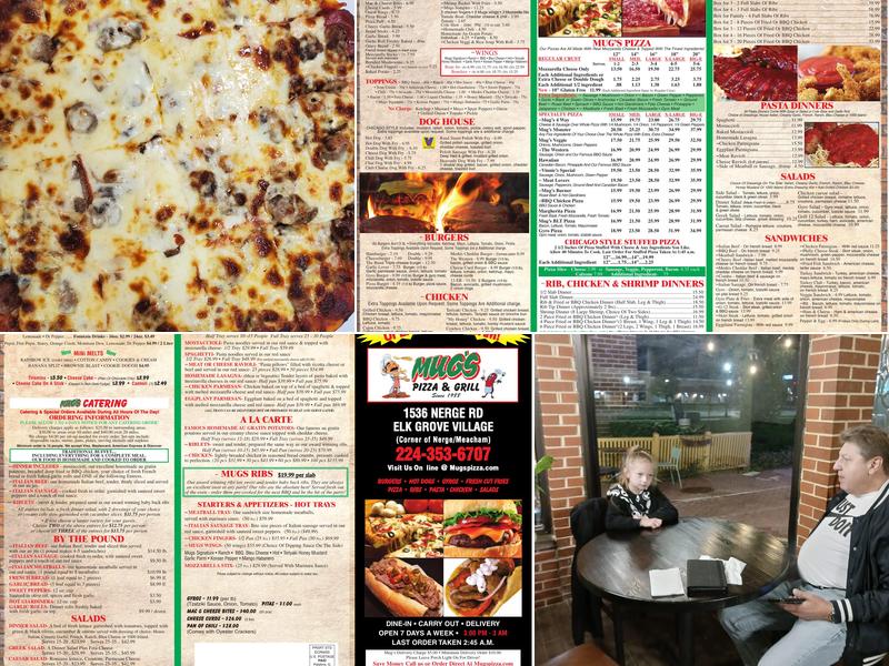 Mug's Pizza & Ribs Menu
