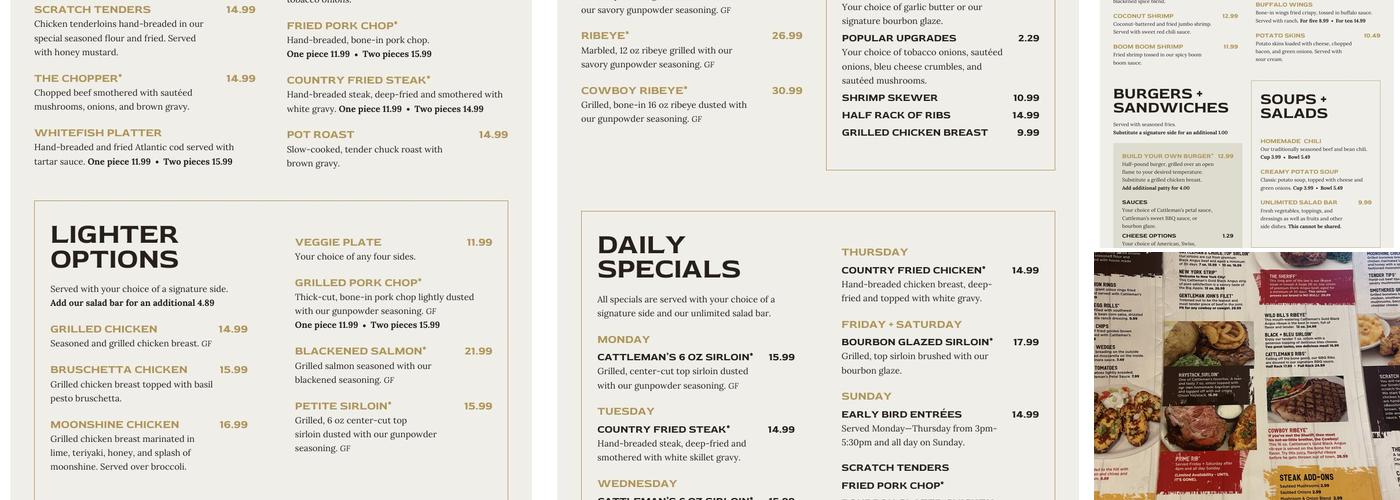Cattleman's Roadhouse Menu