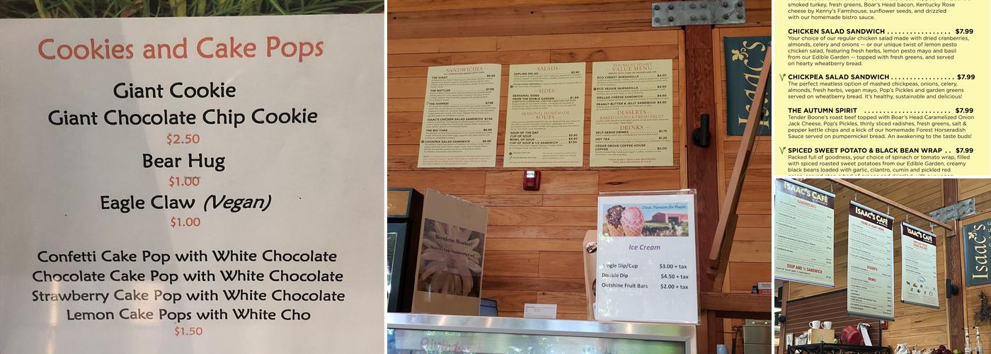 Isaac's Cafe Menu