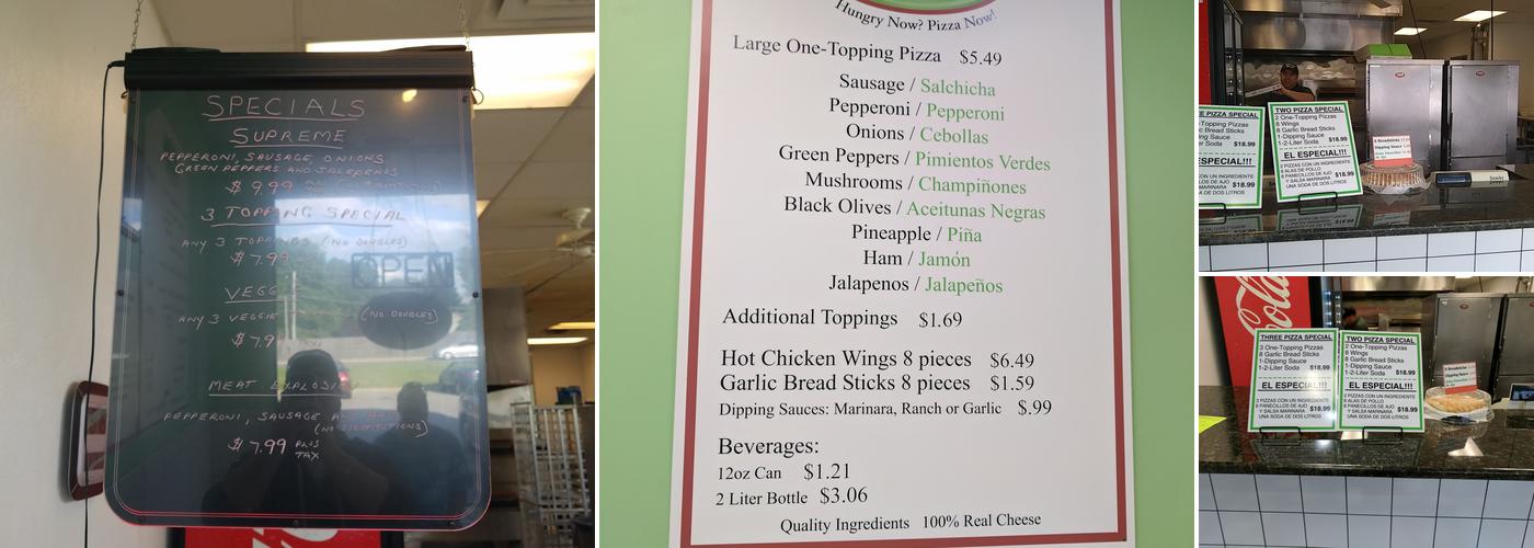 Pizza Now - Hanover Park Menu