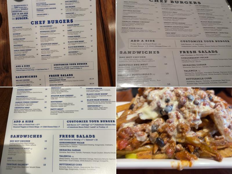 BRU Burger Bar - Cincinnati Menu