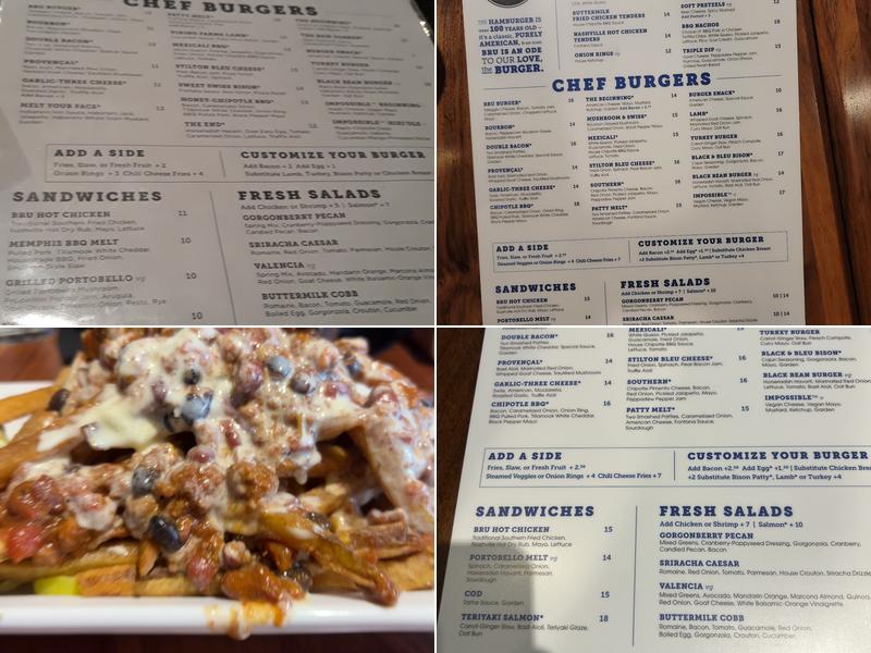 BRU Burger Bar - Cincinnati Menu