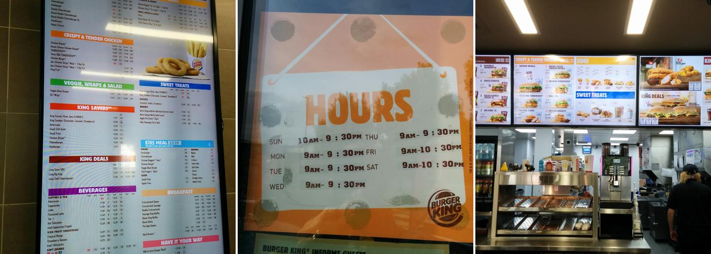 Burger King Menu