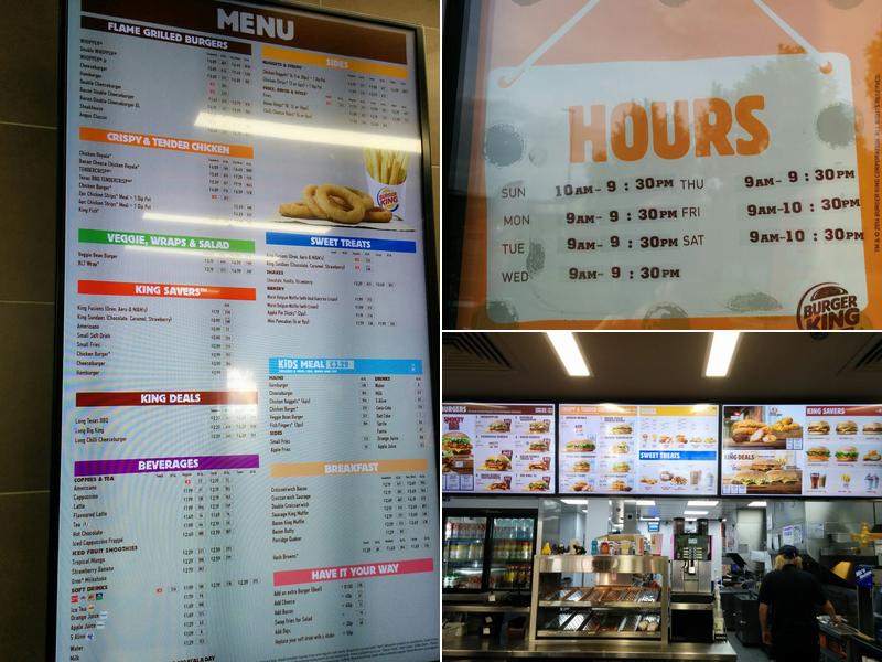 Burger King Menu