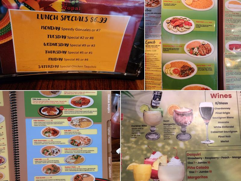 El Nopal Shepherdsville Menu