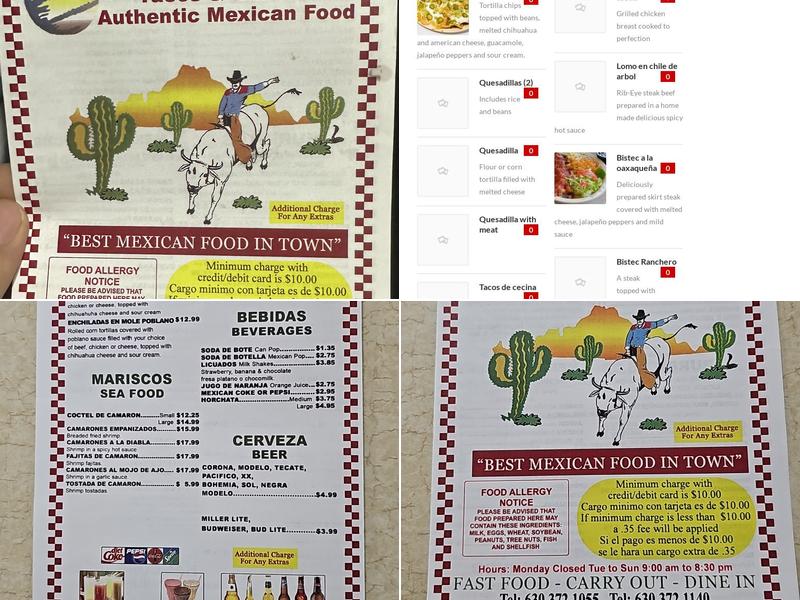 El Rodeo Tacos Menu
