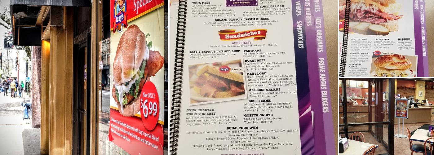Izzy's - Elm Street Menu