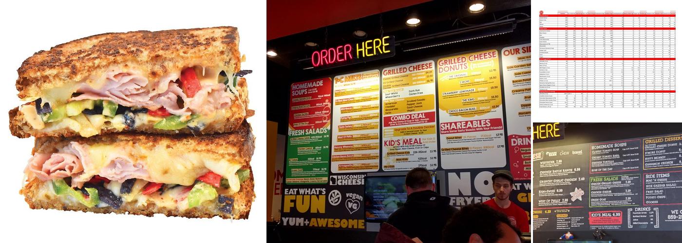 Tom & Chee Menu