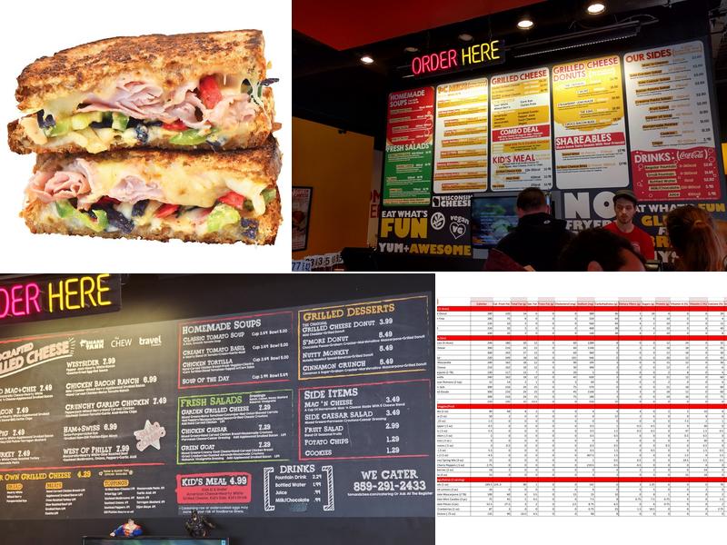 Tom & Chee Menu