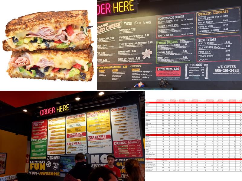 Tom & Chee Menu