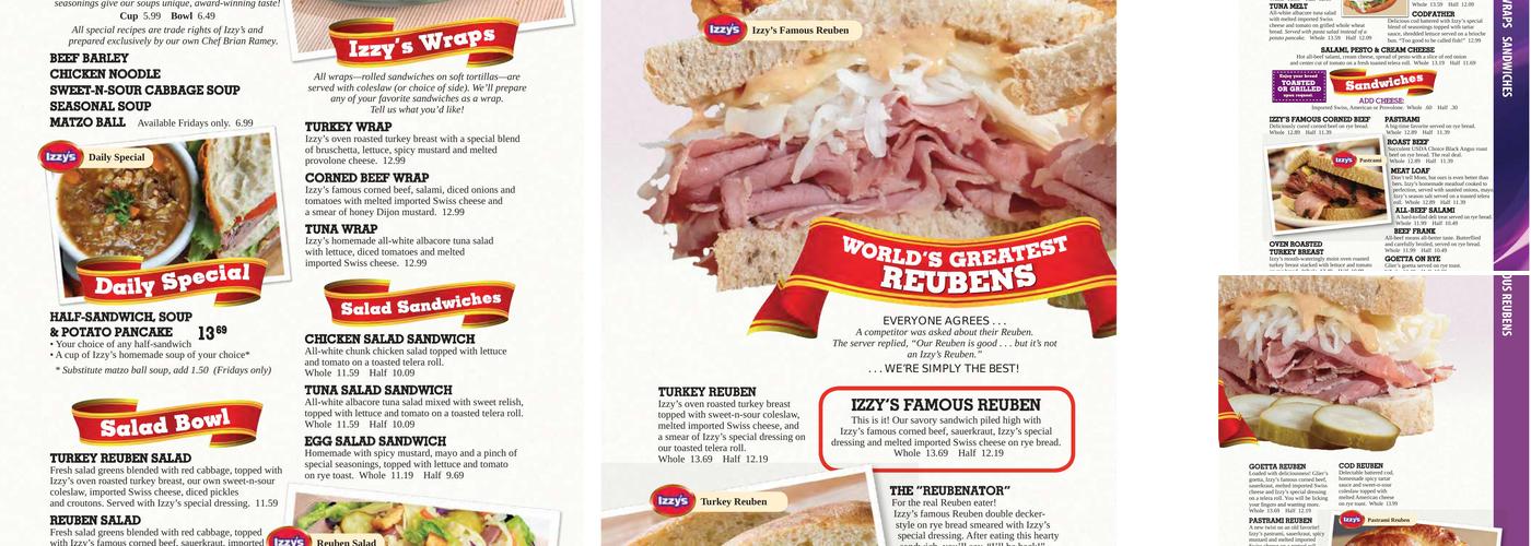 Izzy's Menu