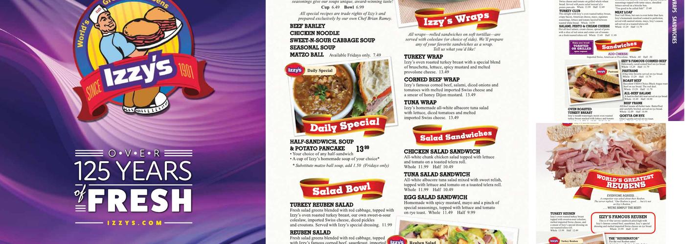 Izzy's Menu