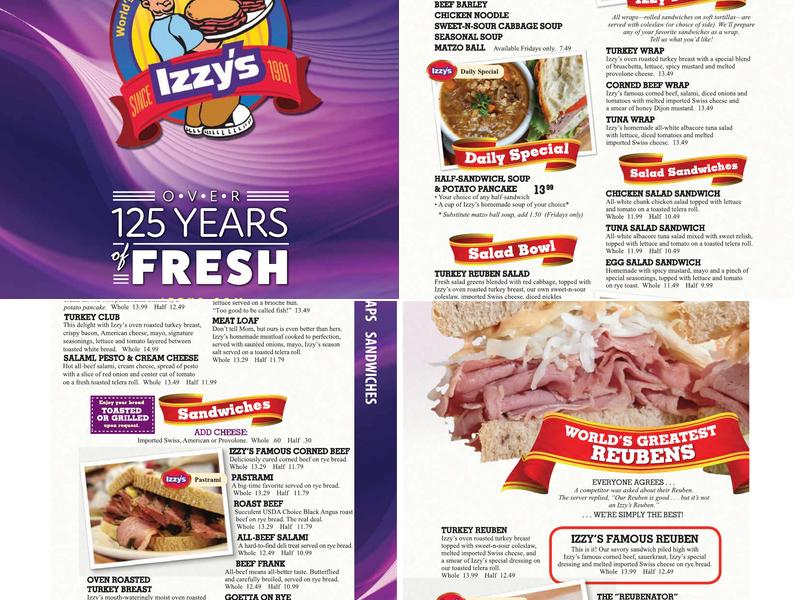 Izzy's Menu