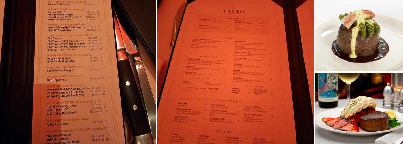 Jeff Ruby's Steakhouse Menu