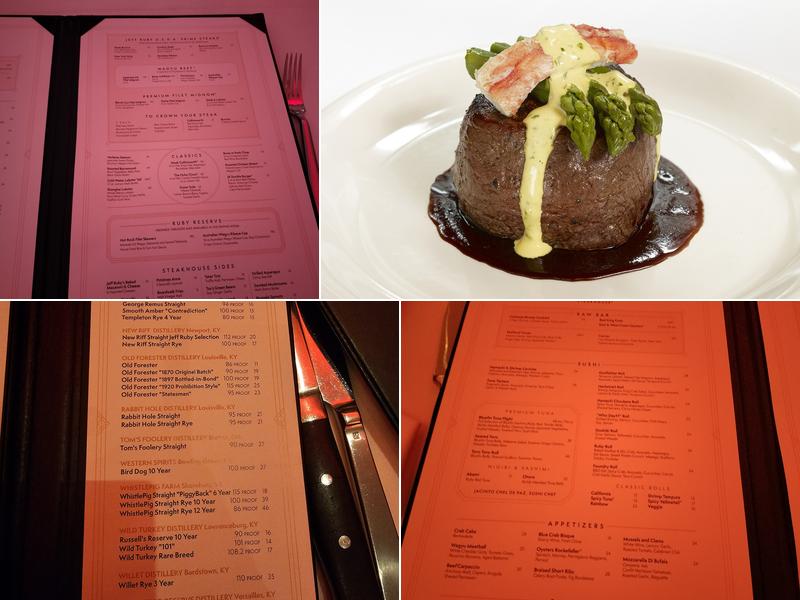 Jeff Ruby's Steakhouse Menu
