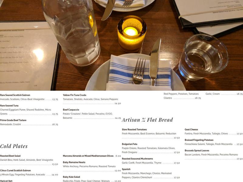 Zula Restaurant & Wine Bar Menu