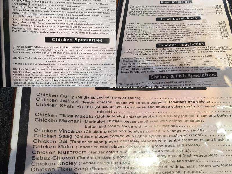 Adeep India Menu