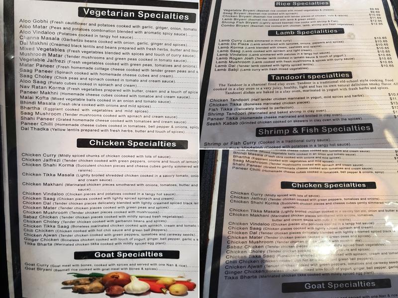 Adeep India Menu