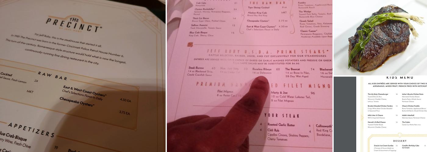 The Precinct By Jeff Ruby Menu