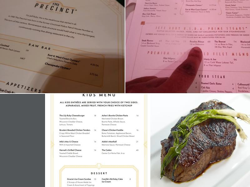 The Precinct By Jeff Ruby Menu