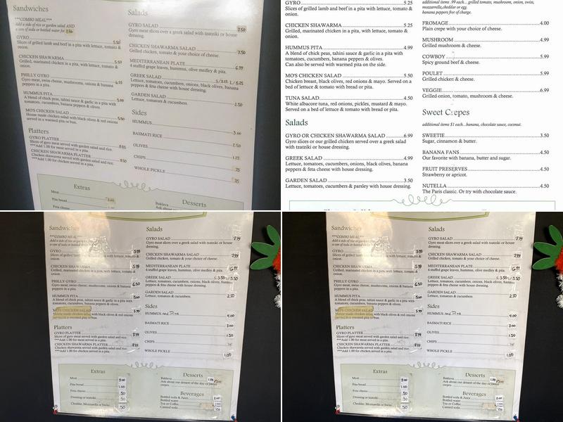 Uncle Mo's Cafe Menu