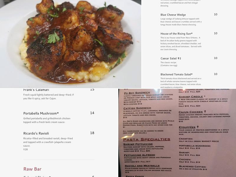 Dee Felice Cafe Menu