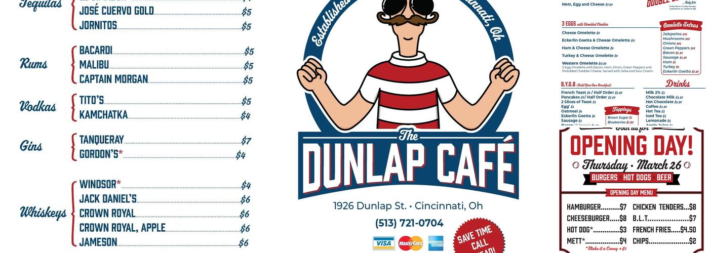 Dunlap Cafe Menu