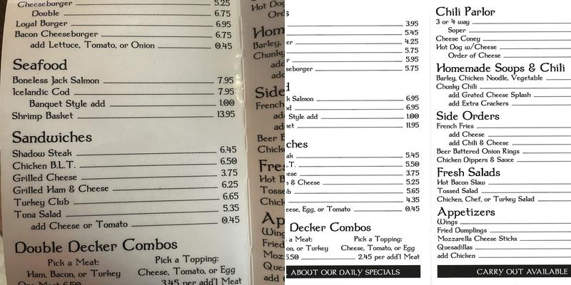Loyal Café Menu