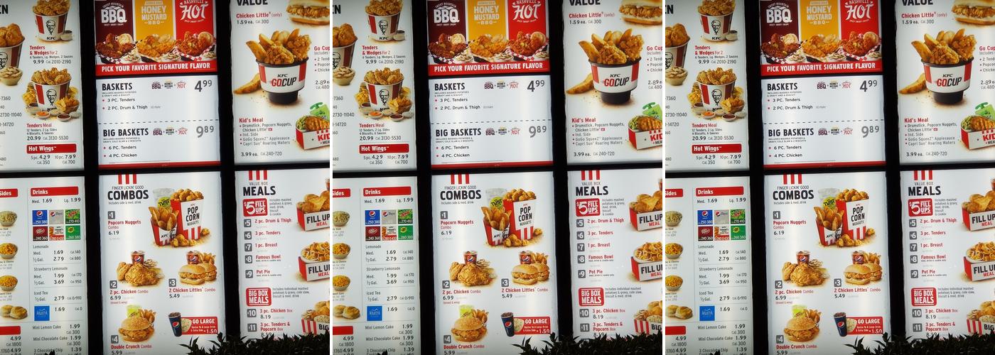 KFC Menu