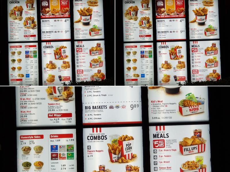 KFC Menu