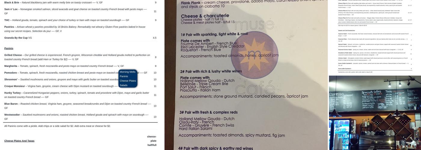 Muse Café Menu