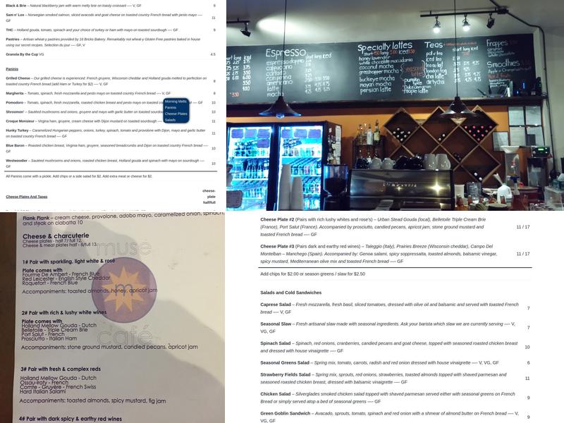 Muse Café Menu