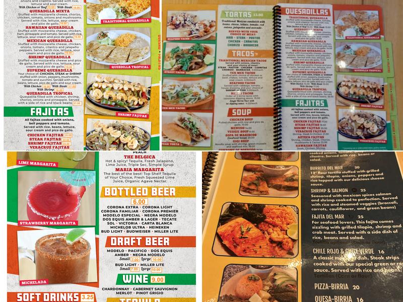 Veracruz Mexican Grill Menu