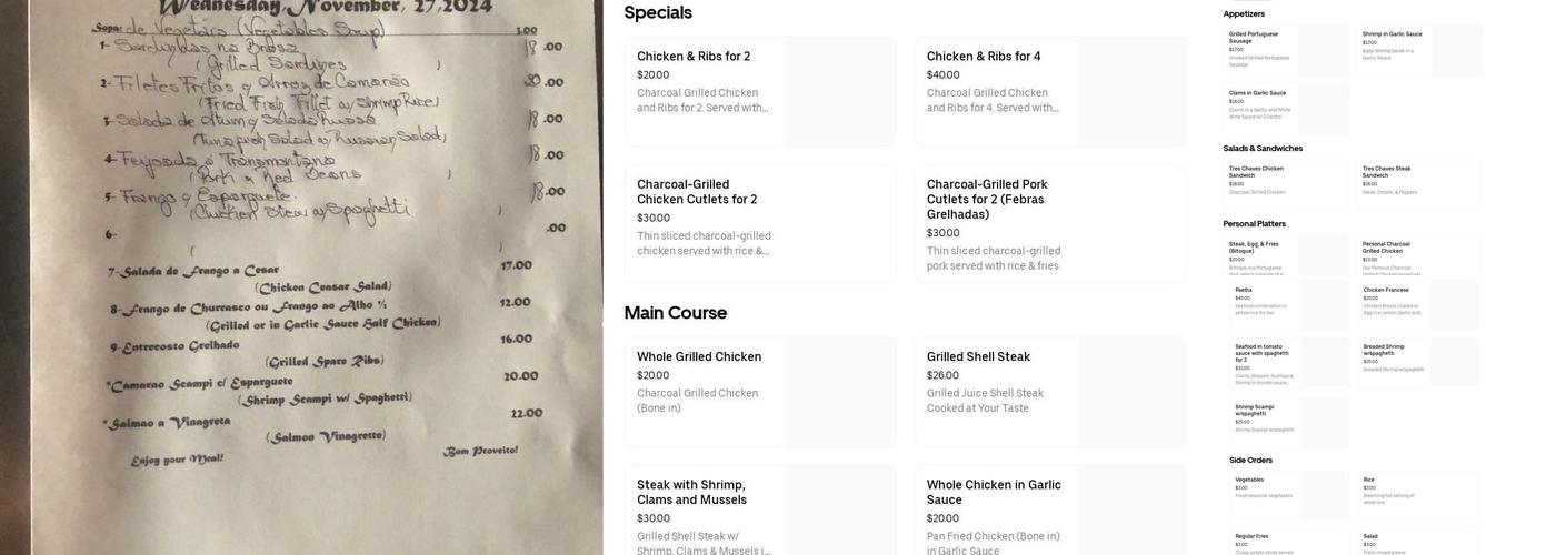 Chaves Menu