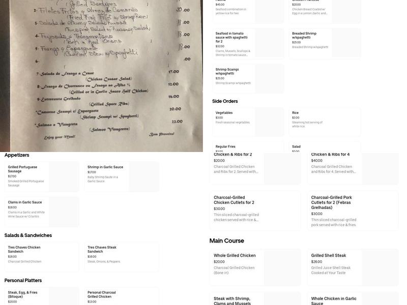 Chaves Menu