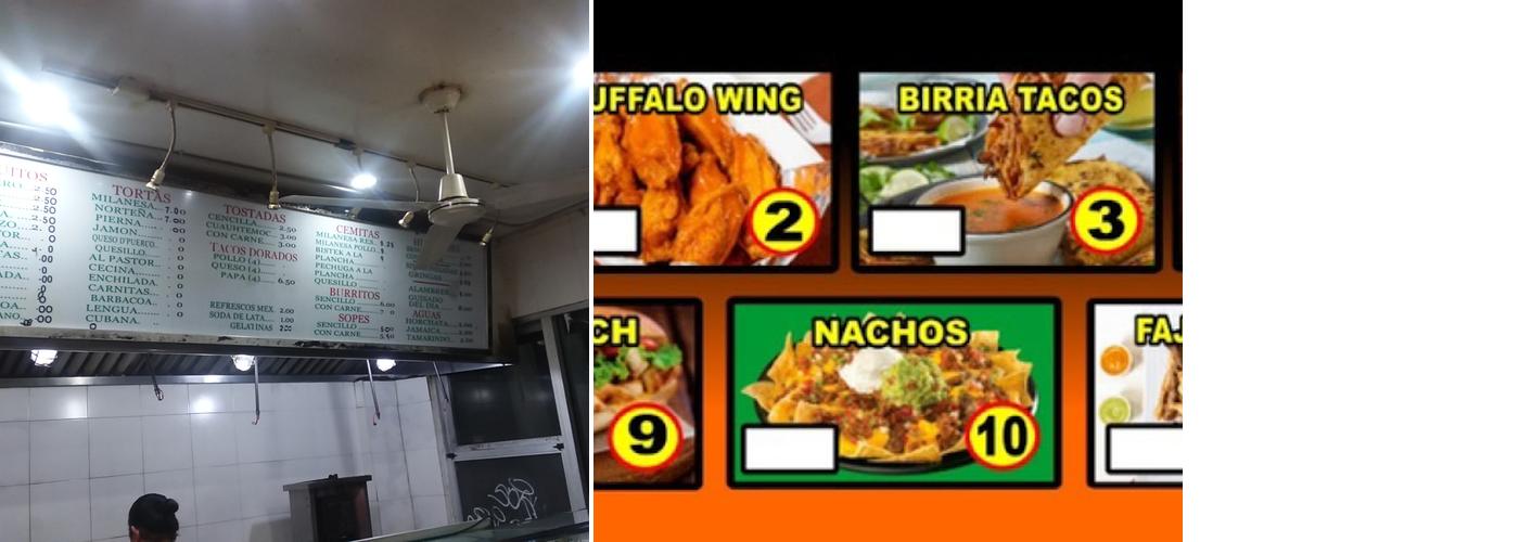 Taco MX Menu