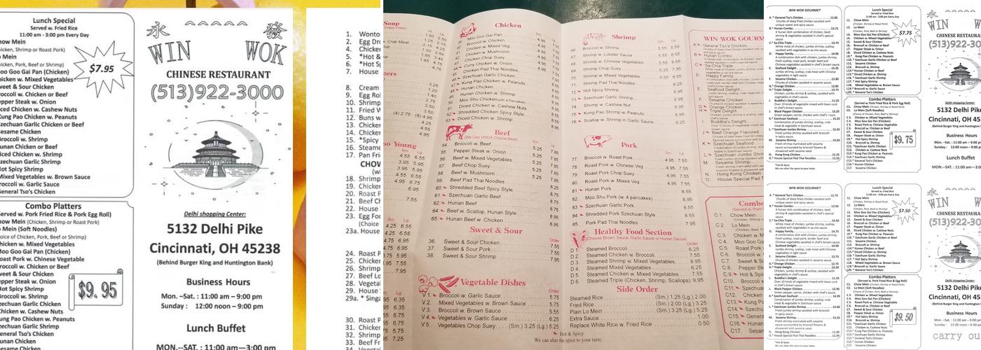 Win Wok Menu