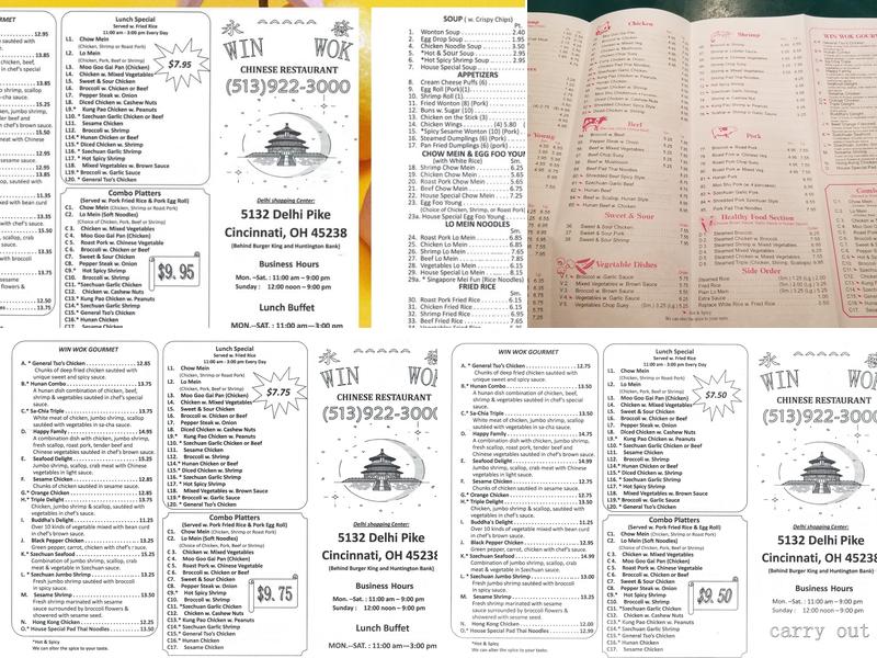 Win Wok Menu
