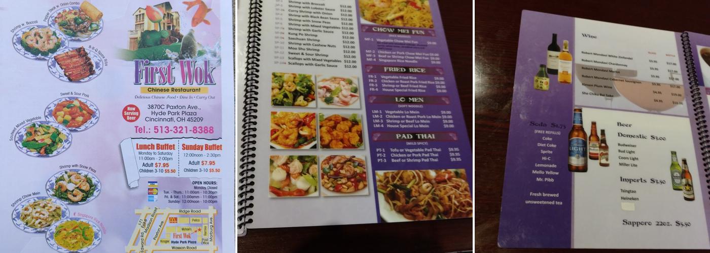 First Wok Menu