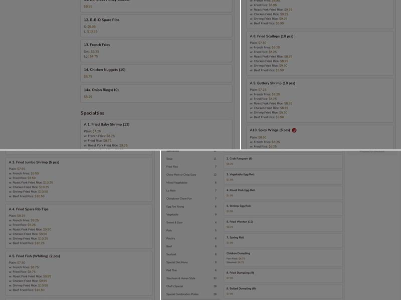 Dragon City Restaurant Menu