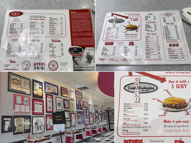 Camp Washington Chili Menu