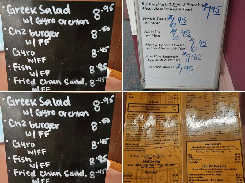 Sophia's Deli & Restaurant Menu